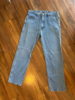 Vintage Rustler Relaxed Straight Leg Jeans - Faded Blue 👖